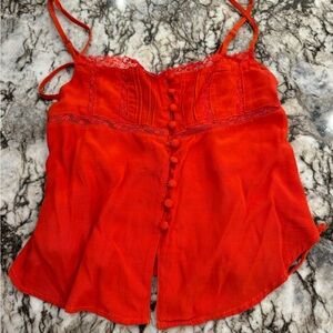 orange red top urban outfitters